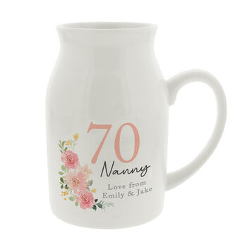 Personalised Milestone Birthday Jug Vase For Her, 2 of 2
