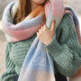 Personalised Pastel Multicoloured Check Winter Scarf, thumbnail 3 of 8