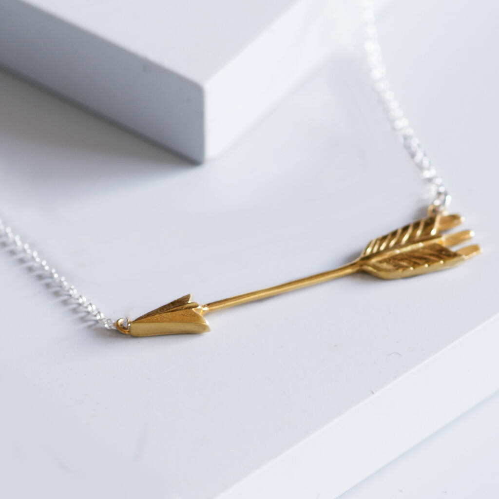 Sterling Silver Arrow Necklace By AMULETTE | notonthehighstreet.com