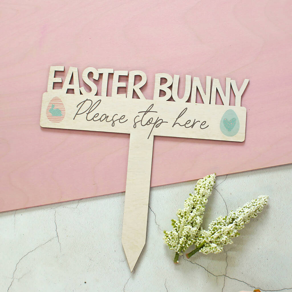 Easter Bunny Stop Here Sign, 1 of 2