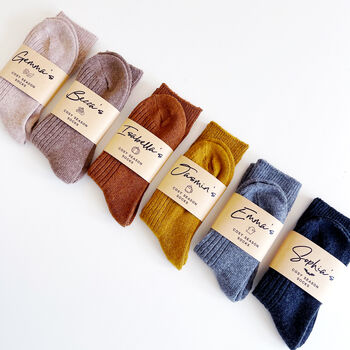 Personalised Autumn Winter Sock Gift Choice Of Six Colours, 9 of 10
