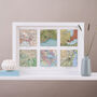 Personalised Six Map Squares Print Gift For Him, thumbnail 5 of 5
