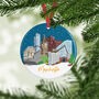 Personalised Manchester Skyline Xmas Bauble, thumbnail 2 of 4