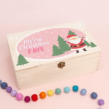 Personalised Gonk Or Santa Christmas Eve Wooden Box Various Designs, 7 of 10