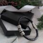 Men's Personalised Engraved Leather Bracelet, thumbnail 2 of 12