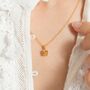 Citrine Solitaire Pendant Necklace In Sterling Silver And Gold, thumbnail 2 of 11