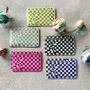 Checkerboard Card Case Recycled Leather Five Colourways, thumbnail 4 of 4