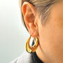 Large Hoop Earrings 18k Lightweight Statement Jewellery, thumbnail 1 of 6
