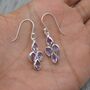 Amethyst Sterling Silver Earrings: February Birthstone, thumbnail 6 of 8