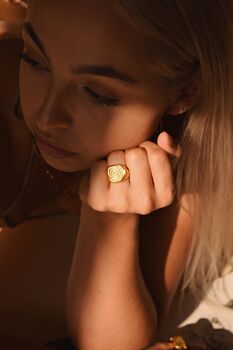 Gold Gaia Ring Unisex Gift, 7 of 8