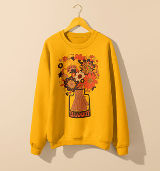 70s Retro Flower Sweatshirt, 3 of 4
