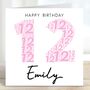 Personalised 12th Birthday Card For Her, thumbnail 1 of 2