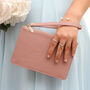 Luxury Leather Bridesmaid Wrist Strap Clutch Bag, thumbnail 1 of 4