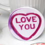 Love Heart Coaster Funny Valentines Gift For Her, thumbnail 2 of 2