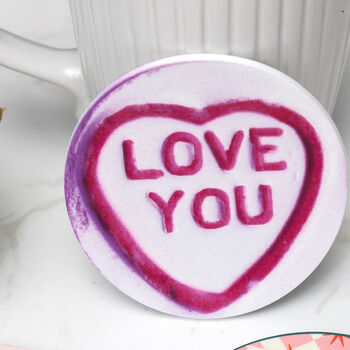 Love Heart Coaster Funny Valentines Gift For Her, 2 of 2