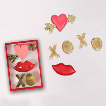 Love Heart And Kisses Cookie Cutters, 3 of 4