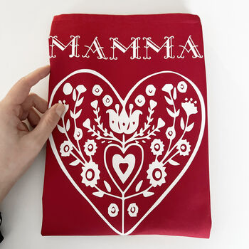 Personalised Scandi Heart Apron, Birthday Gift For Her, 3 of 12
