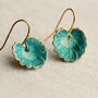 Cabbage Leaf Turquoise Earrings, thumbnail 6 of 8