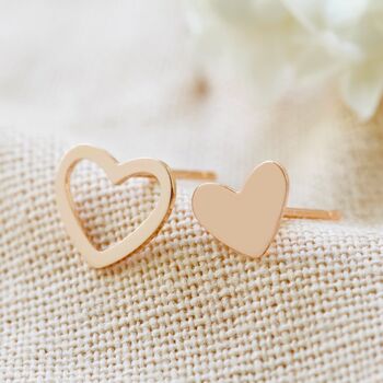 Mismatched Heart Stud Earrings, 5 of 11
