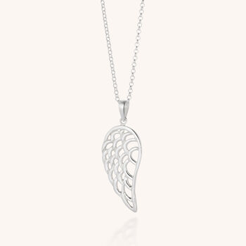Angel Wing Necklace Sterling Silver, 2 of 4