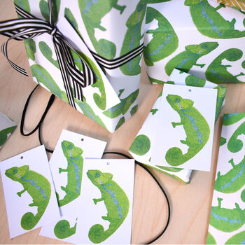 Chameleon Eco Gift Tag Set Of Six, 3 of 3