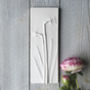 Daffodils Plaster Cast Plaque Mounted On Wood, thumbnail 2 of 6