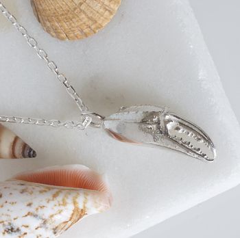 Silver Crab Claw Necklace, Cancer Zodiac Necklace, 3 of 7