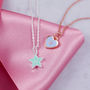 Mini Enamel Heart And Star Initial Necklace, thumbnail 9 of 12