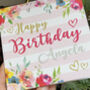 Superstar Green Floral Birthday Card, thumbnail 5 of 5