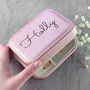 Personalised Pink Travel Jewellery Case, thumbnail 5 of 10