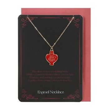 Love Potion Enamel Necklace Card, 2 of 4