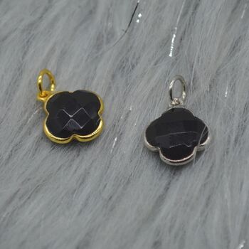 Black Onyx Pendant, Sterling Silver Or Gold Plated, 8 of 9