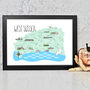 West Sussex Illustrative Map Print, thumbnail 1 of 2