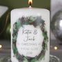 Personalised New Home Christmas Wreath Candle, thumbnail 7 of 7