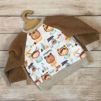Baby And Toddler Sweatshirt, Animal Print, Handmade, 7 of 11
