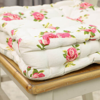 Helmsley Blush Floral Dining Chair Box Cushions, 5 of 5
