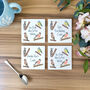 Personalised Garden Birds Ceramic Coaster, thumbnail 2 of 6