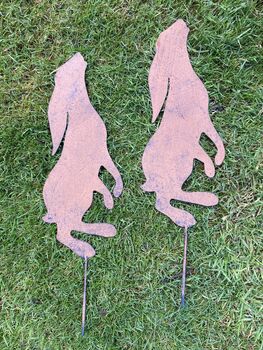 Pair Of Moongazing Hares, 3 of 9