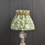 Dolly Green Scrunchie Lampshade With A Velvet Trim, thumbnail 2 of 5