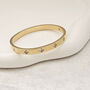 Solitaire Diamond Clover Bangle Gold, thumbnail 8 of 9