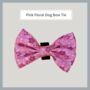 Pink Floral Dog Bow Tie, thumbnail 1 of 4