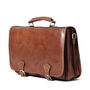 Mens Full Grain Leather Business Satchel. 'The Jesolo', thumbnail 5 of 12