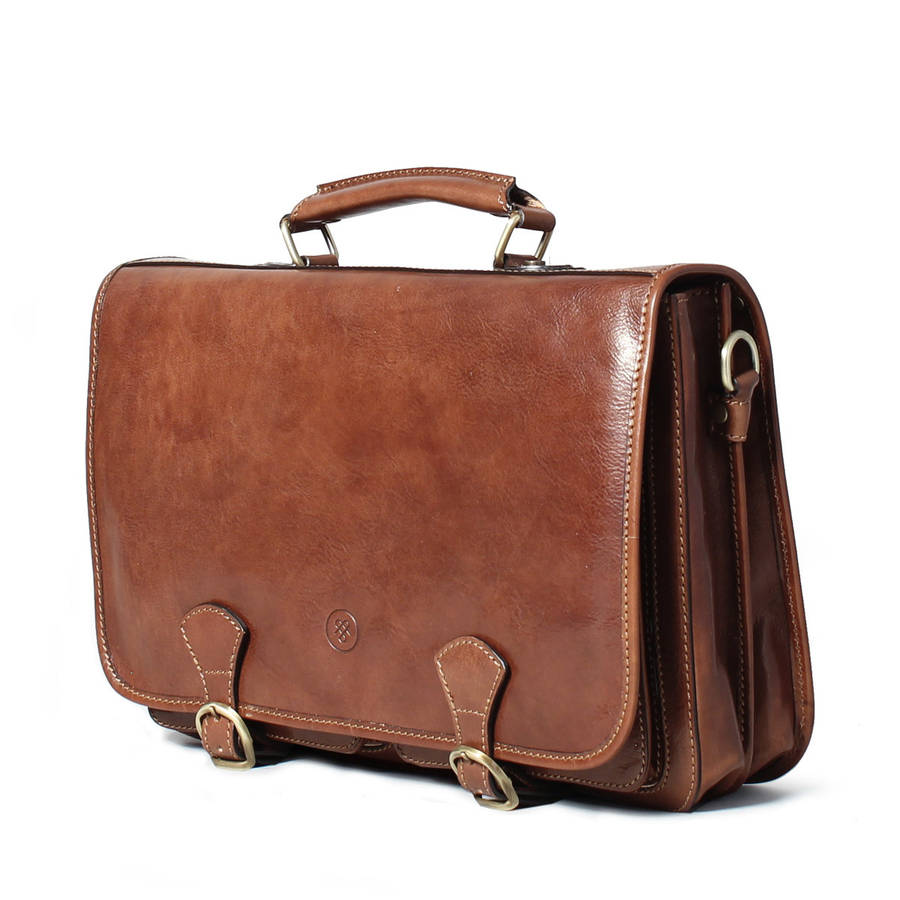 Mens Full Grain Leather Business Satchel. 'The Jesolo' By Maxwell Scott ...