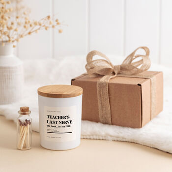 Funny Scented Soy Candle Gift Set For Teacher, 2 of 9