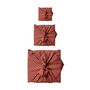 Fabric Gift Wrap Reusable Furoshiki Ruby With Gold, thumbnail 3 of 6