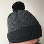 Mens Knitted Lambswool Bobble Hat, thumbnail 3 of 7