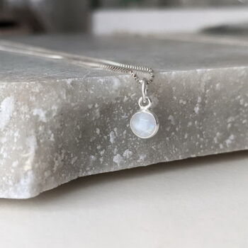 Rainbow Moonstone Gemstone Necklace, 2 of 5