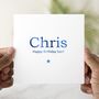 Personalised Simple Blue Foil Son Birthday Card, thumbnail 1 of 3