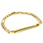 Personalised Ladies 9ct Gold Figaro ID Plate Bracelet, thumbnail 4 of 6