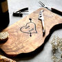 Personalised Carved Heart Cheese Board, thumbnail 1 of 10